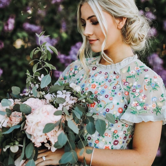 BHLDN Needle & Thread Gown size US 8 $781 - Picture 14 of 16